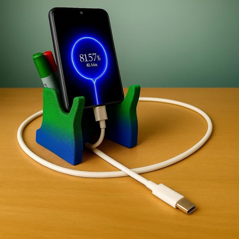 Support de Téléphone avec organisateur de câbles et de stylos