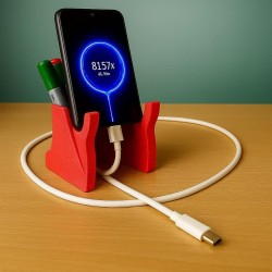 Support de Téléphone avec organisateur de câbles et de stylos