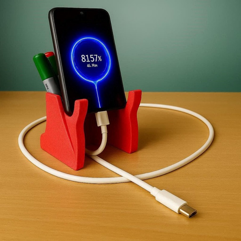 Support de Téléphone avec organisateur de câbles et de stylos