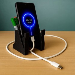 Support de Téléphone avec organisateur de câbles et de stylos